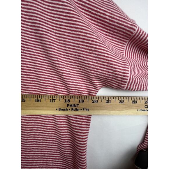 Soft Surroundings Women's Size Medium Pink/White Striped Cutout Back Tunic Top - Picture 11 of 11